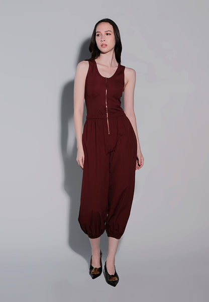 Holiday 2025 Jugger Sleeveless Pantsuit  (Burgundy)