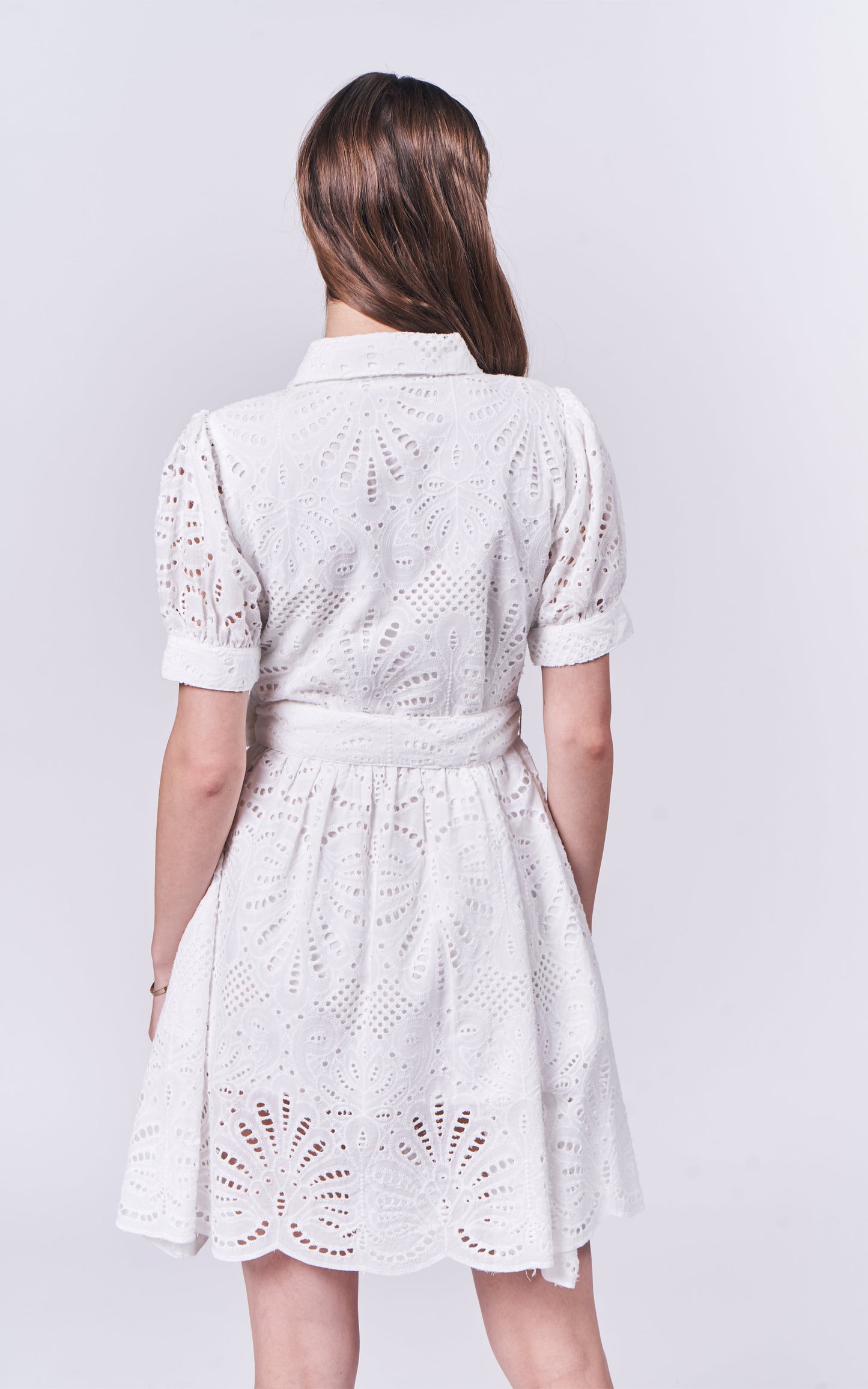 Summer Dresses 2025 Mangosteen Short Sleeve Dress (White)