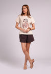 Summer Tees 2026 Maria Short Sleeve Shirts Top (Khaki)