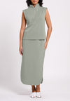 Raf Neat Sleeveless Top (Sage)