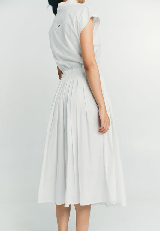 RAF Poppy Extended Sleeve Dress (White)