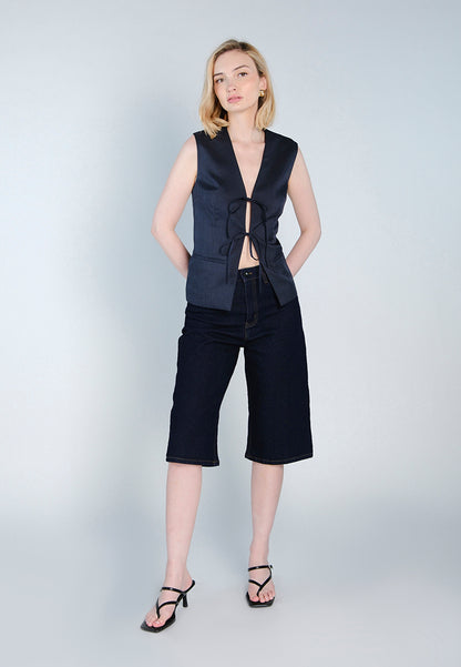 Raf Fletcher Sleeveless Top (Mid.Blue)