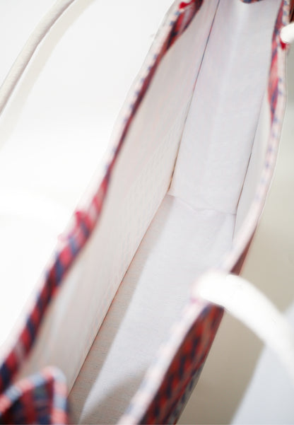 Plains & Prints × Pete Rich Tote Bag W/ Charm (Pink/Green)