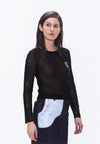 Plains & Prints x Randolf Rose Long Sleeve Top (Black)