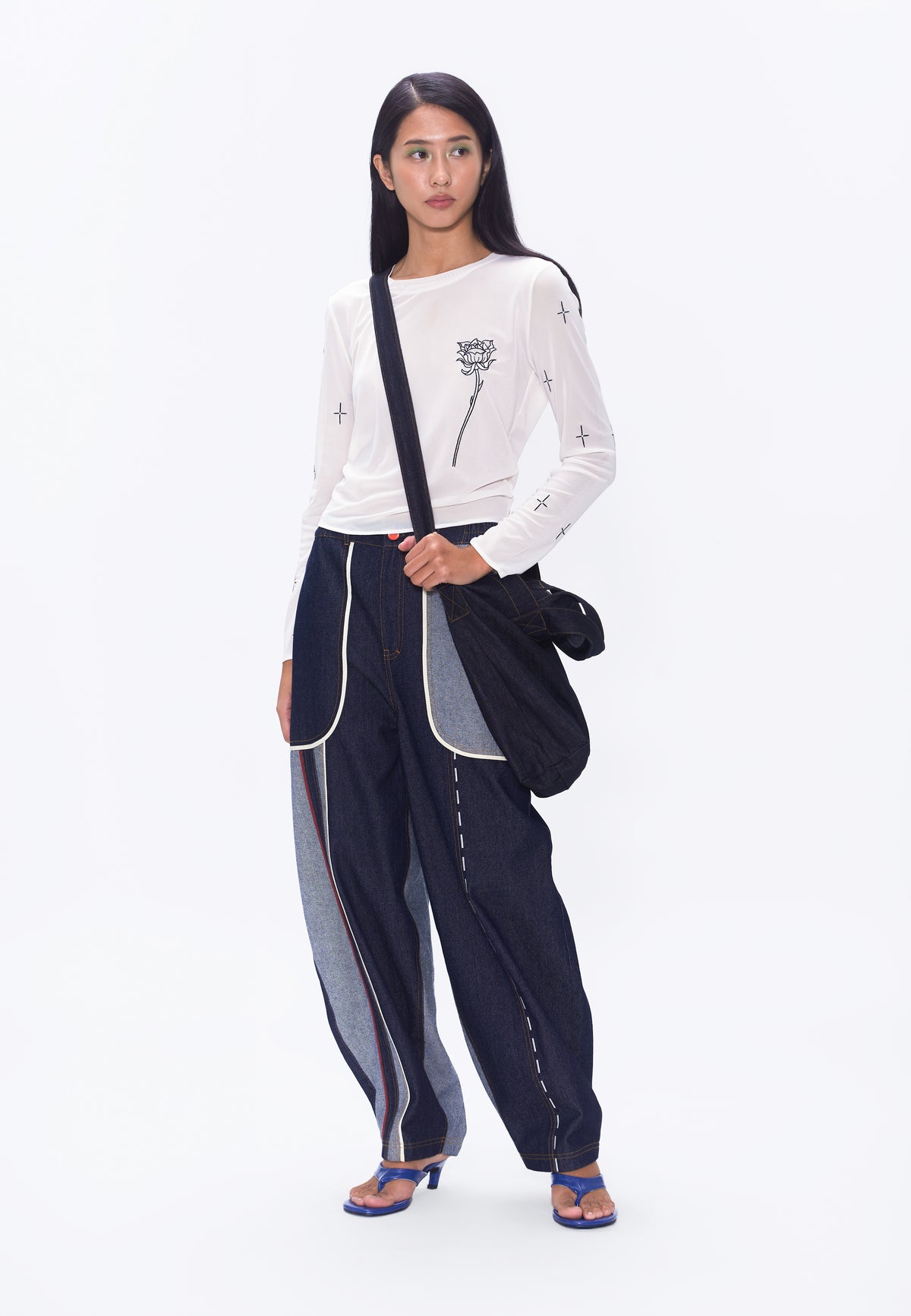 Plains & Prints x Randolf Rose Long Sleeve Top (Cream)