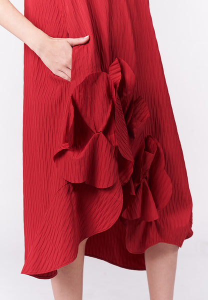 Holiday Dresses Syra Sleeveless Dress (Red)