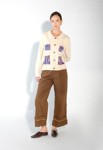 Sari- Sari Tuguegarao Long Sleeve Top (Printed Beige)