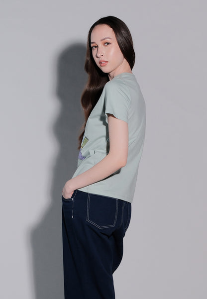 Holiday Tees 2025 Very Christmas Short Sleeve Shirt Top (Mint)