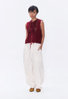 Plains & Prints X Randolf Wave Sleeveless Vest (Oxblood)