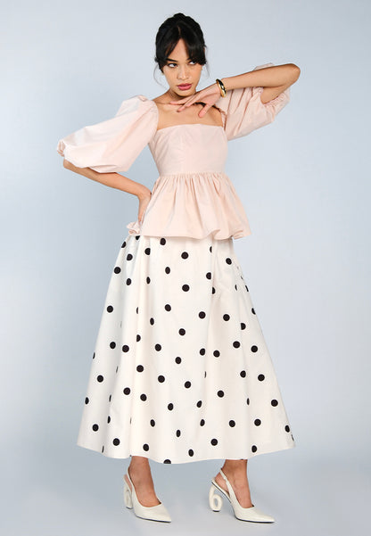 Mark Bumgarner X Vania Romoff For Plains & Prints Amelia Skirt  (Polkadot)