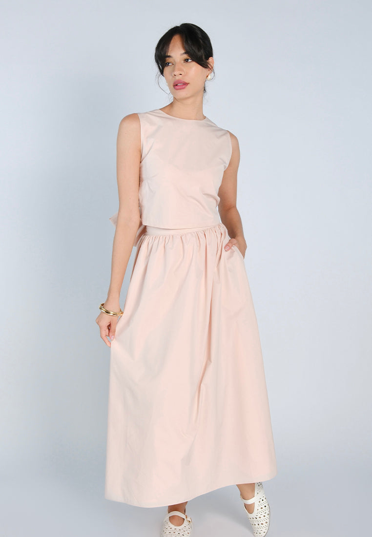 Mark Bumgarner X Vania Romoff For Plains & Prints Amelia Sleeveless Top (Blush)