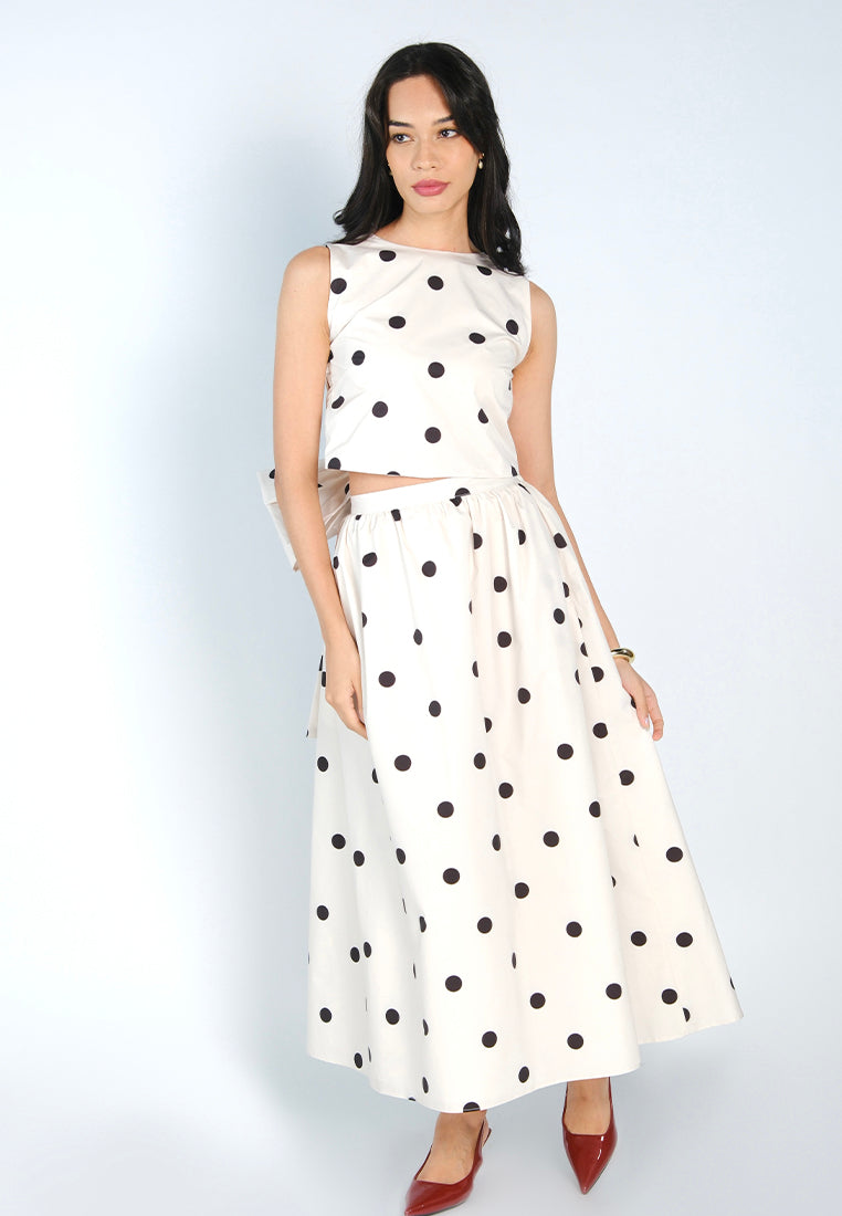 Mark Bumgarner X Vania Romoff For Plains & Prints Amelia Sleeveless Top (Polkadot)