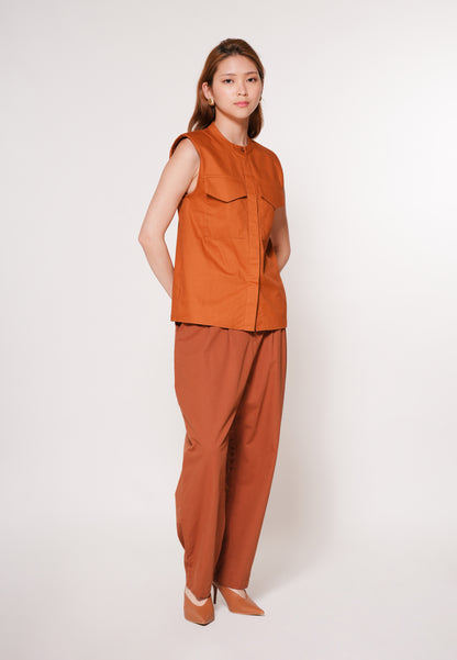 Archie Sleeveless Top(Camel)