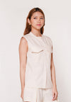 Archie Sleeveless Top (Cream)