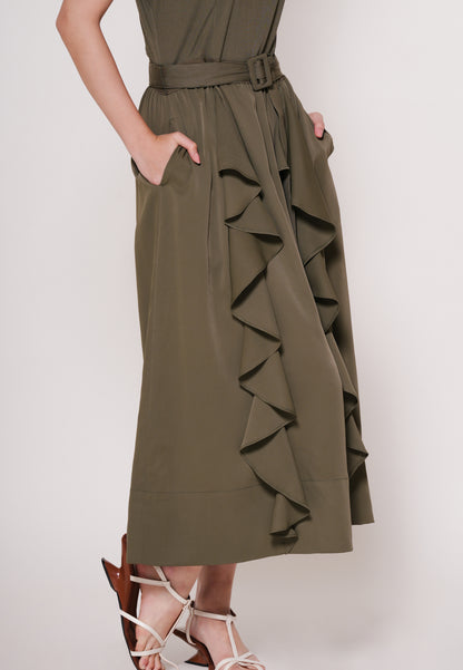 Arter Extended Sleeve Dress  (Olive)