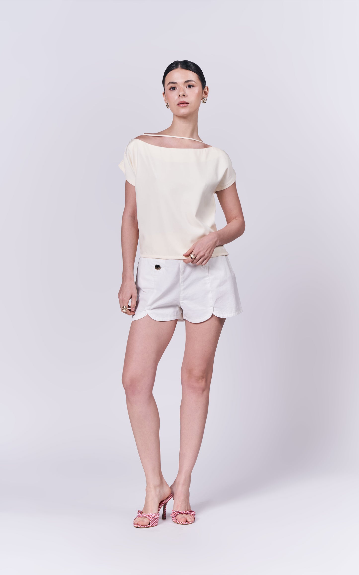 Almare Ashdale Short Sleeve Top (Butter)