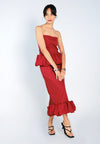 Mark Bumgarner X Vania Romoff For Plains & Prints Audrey Tube Top (Red)