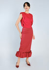 Mark Bumgarner X Vania Romoff For Plains & Prints Greta Skirt (Red)