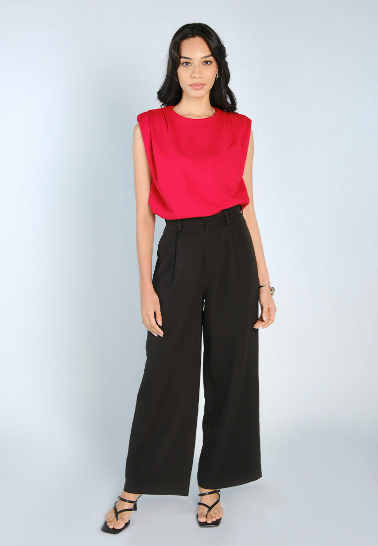 Mark Bumgarner X Vania Romoff For Plains & Prints Ava Sleeveless Top (Red)