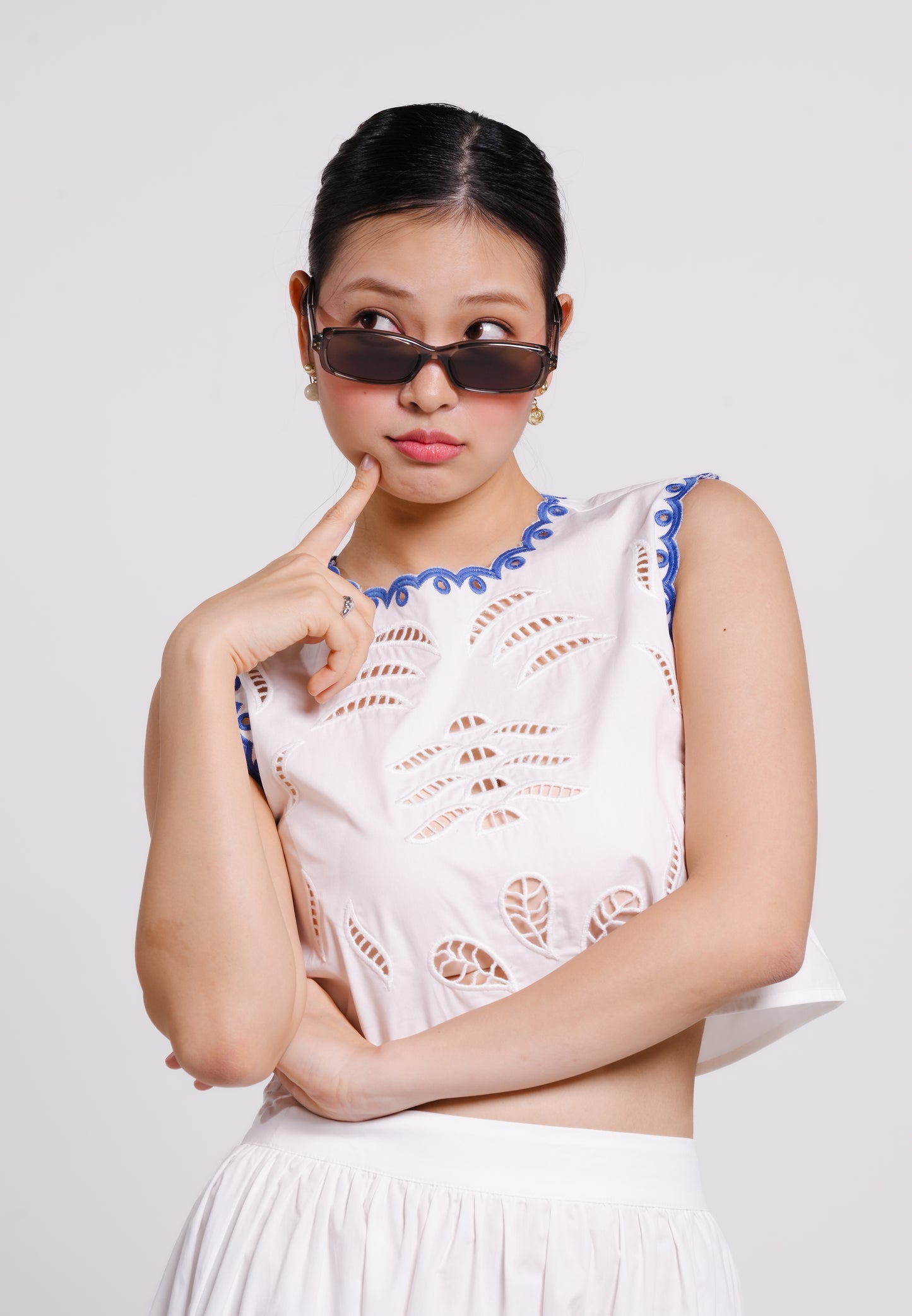 Baker Sleeveless Top (White)