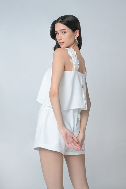 Beck Sleeveless Playsuit (Offwhite)