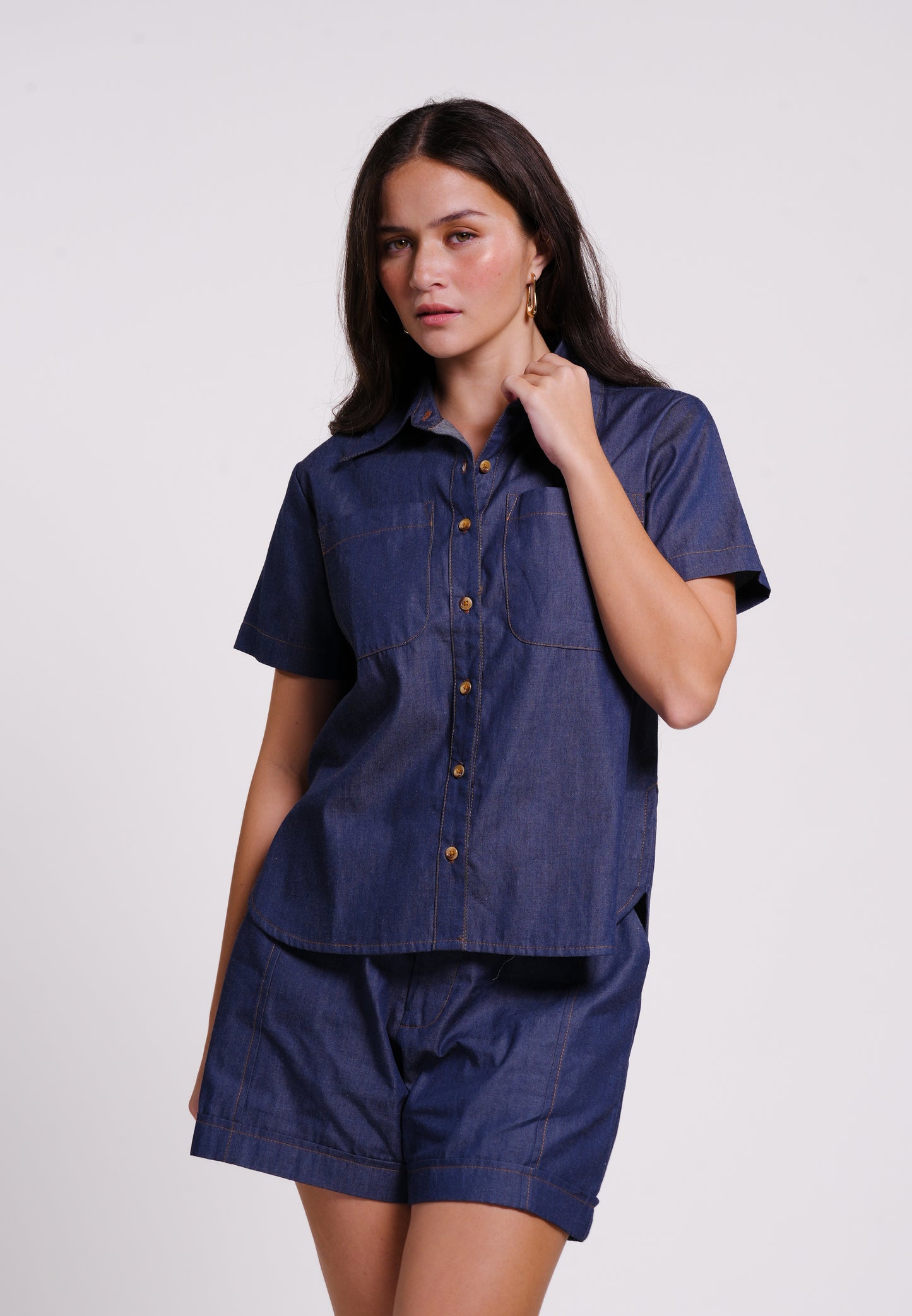 Bolt Short Sleeve Top (Navy)