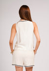 Cadern Sleeveless Top (Printed Cream)