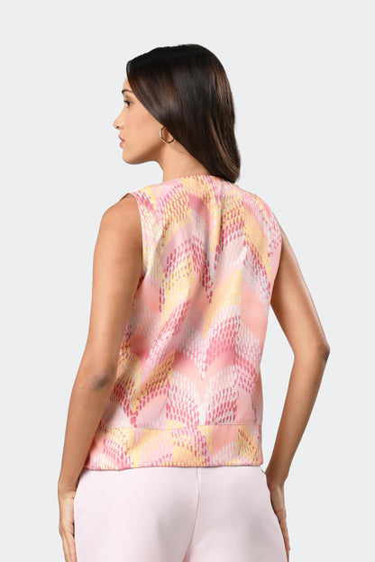 Caleen Sleeveless Top (Peach)