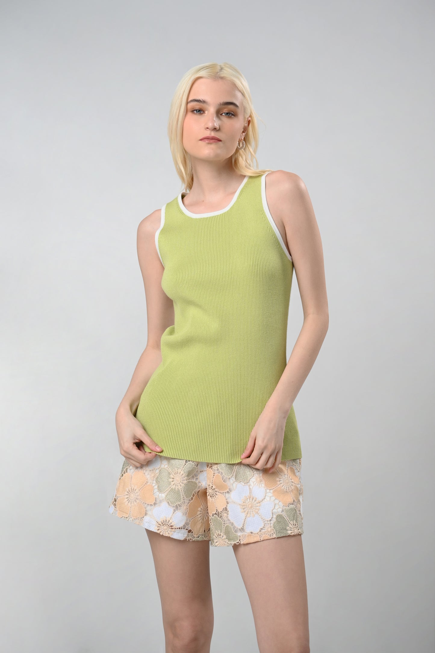 Raf Clove Sleeveless Top (Sage)