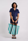 Archetype Summer Essentials Cove Tote Bag(Striped Green)