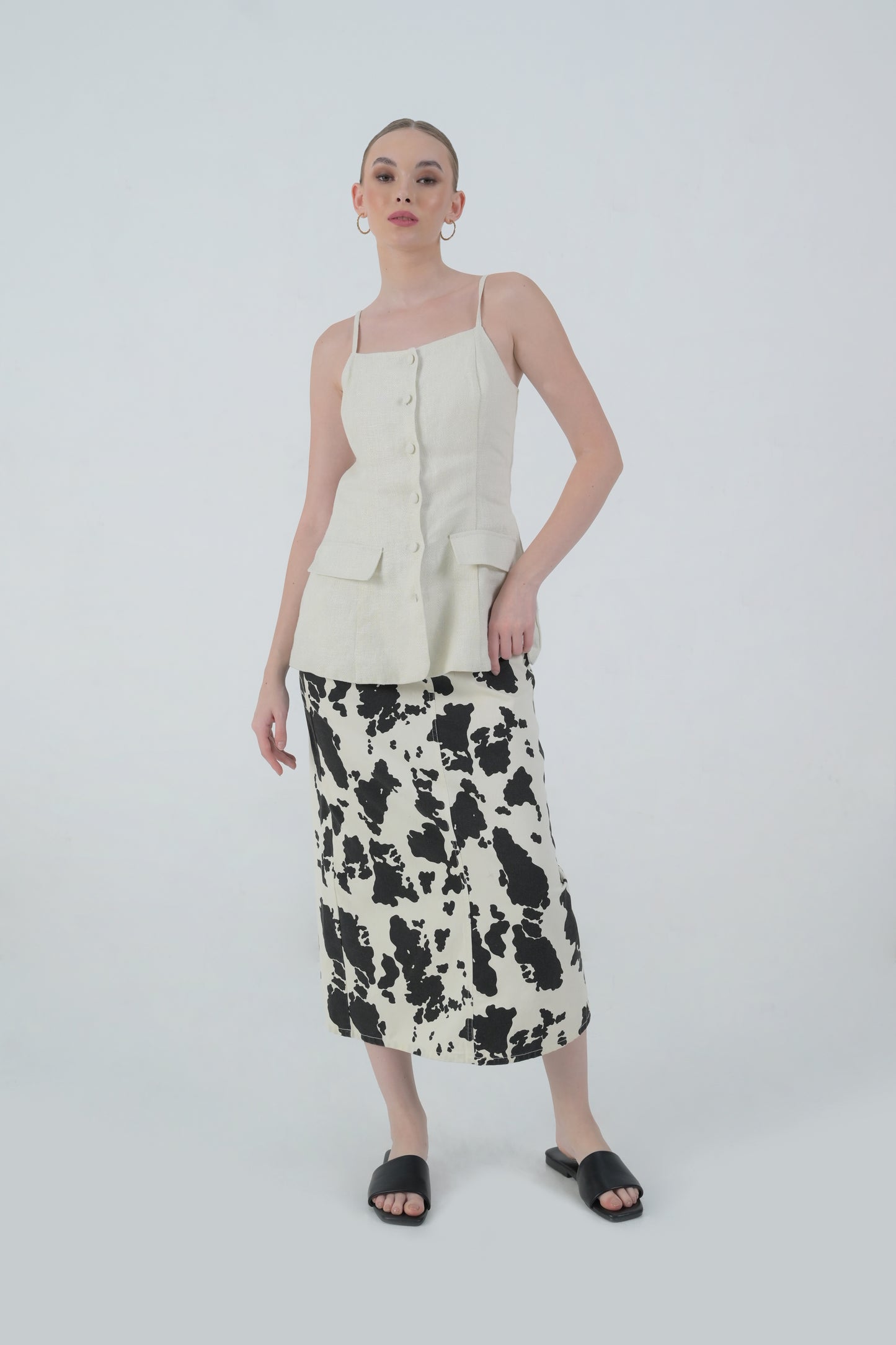 Raf Dallas Skirt (Cream/Black)