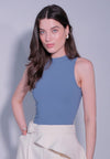 Raf Dame Sleeveless Bodysuit Top (Blue)