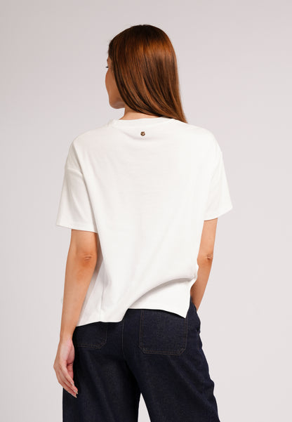 DNM Studios 2026 Dell Short Sleeve Shirt Top (Spot Print White)