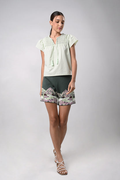 Dezru Short Sleeve Top (Mint Green)