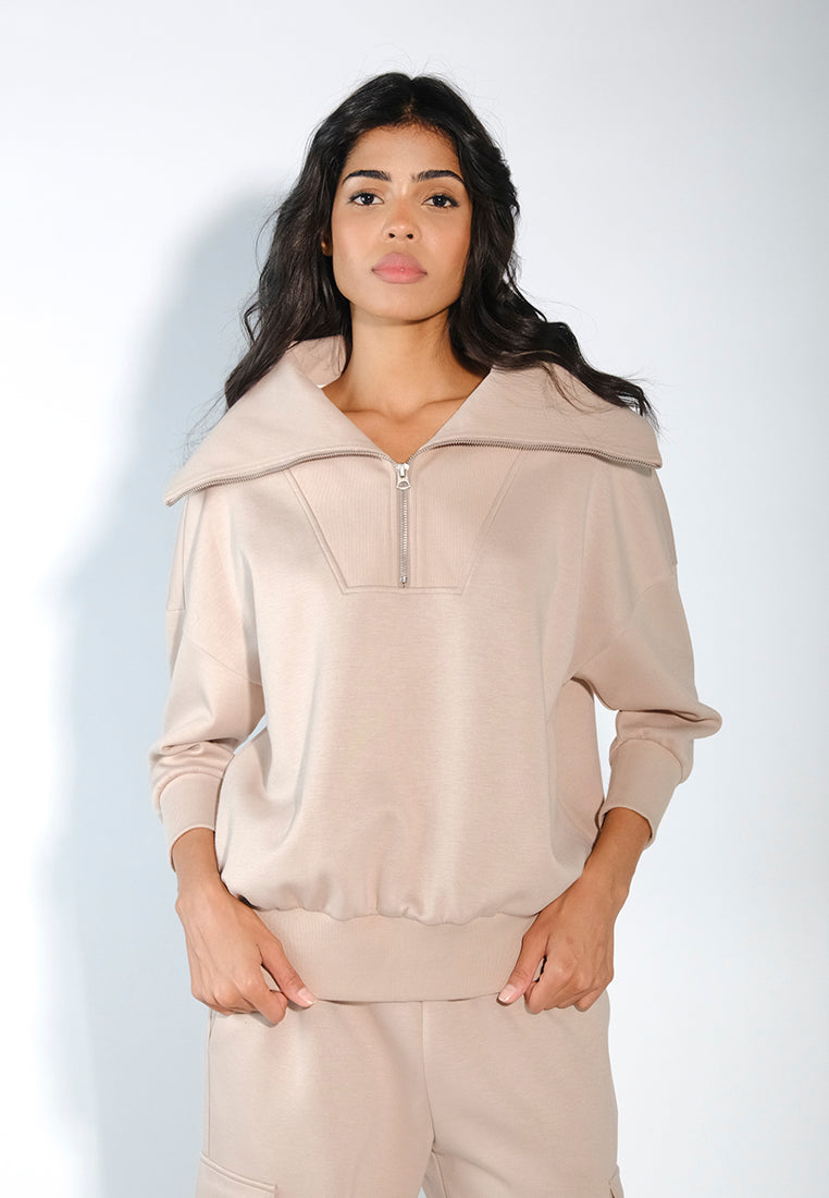 Raf Elroy Long Sleeve Top (Beige)