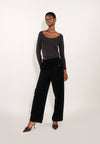 Archetype Essence Long Sleeve Top (Charcoal)