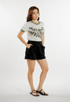 Everlea Short Sleeve Top (Spot Print Cream)