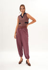 Feign Sleeveless Top (Printed Maroon)