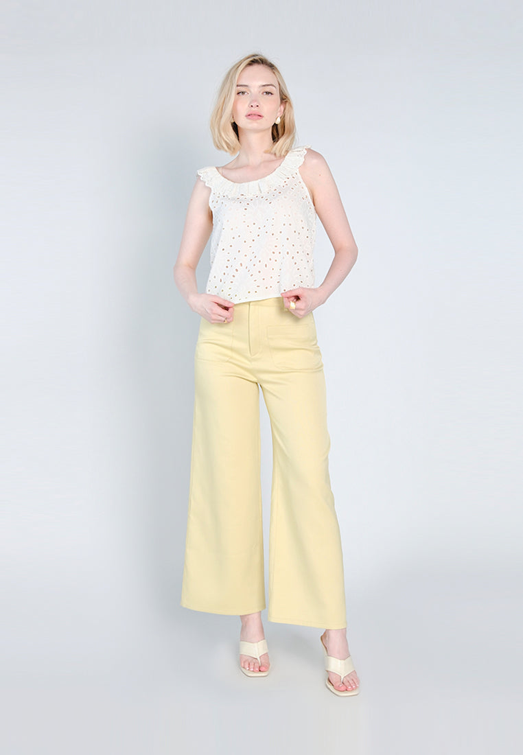 Nobleza Finnian Sleeveless Top (Off-white)