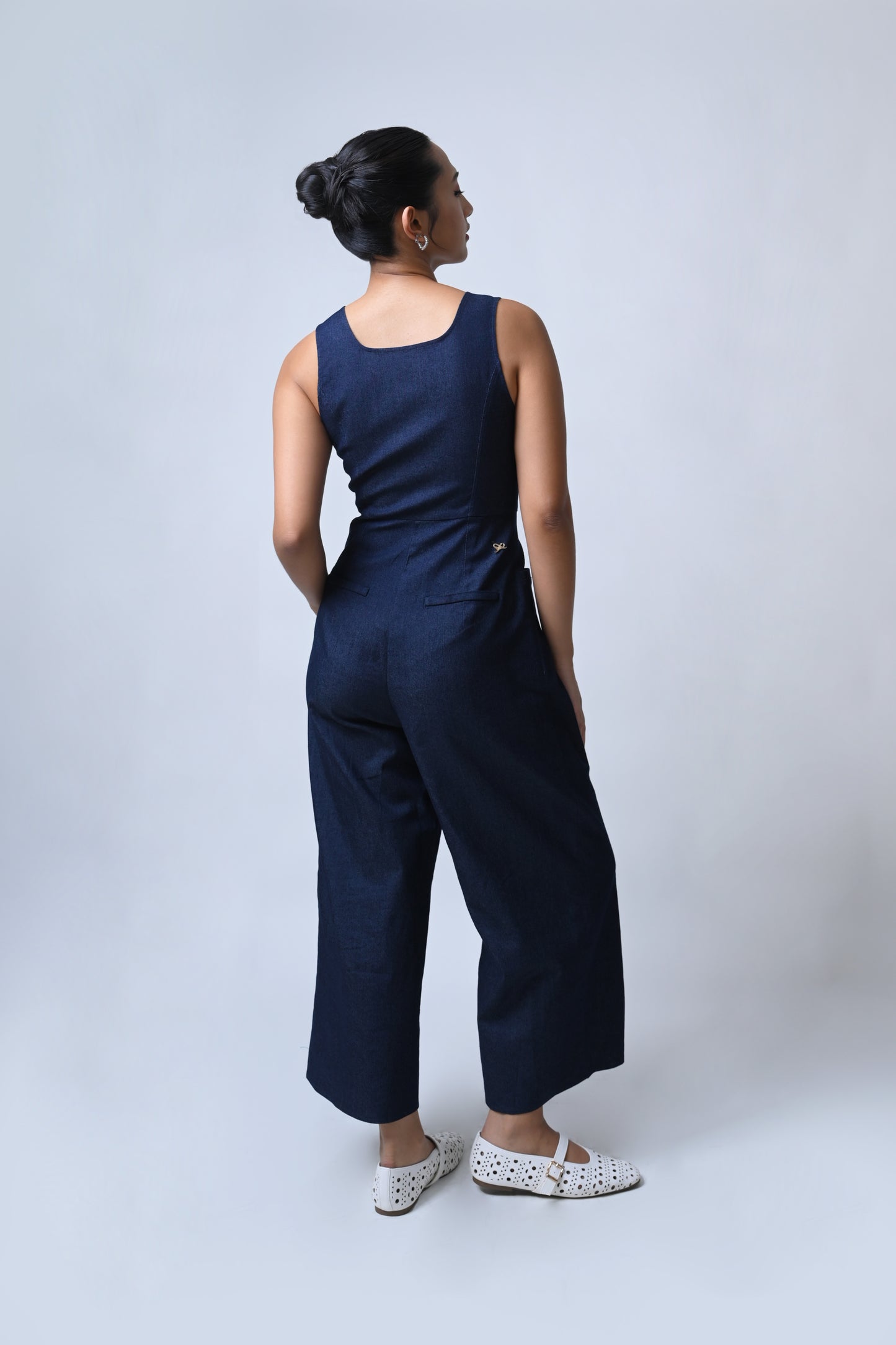 Fitch Sleeveless Pantsuit  (Chambray)