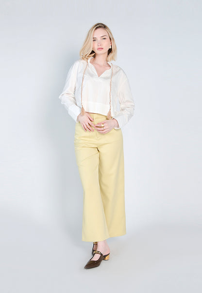 Nobleza Fredrinn Long Sleeve Top  (Off-white)