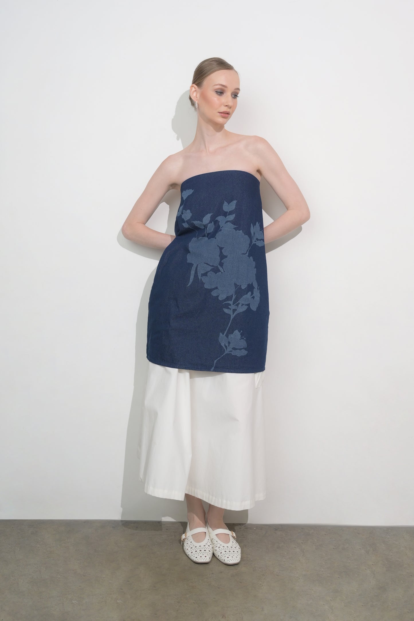 Raf Frieze Tube Dress  (Mid.Navy)