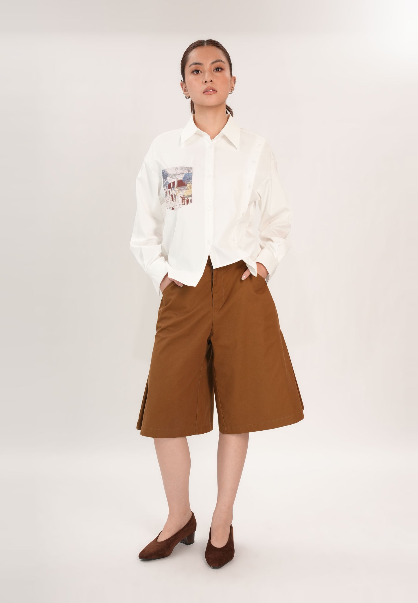 Fuzz Long Shorts  (Brown)