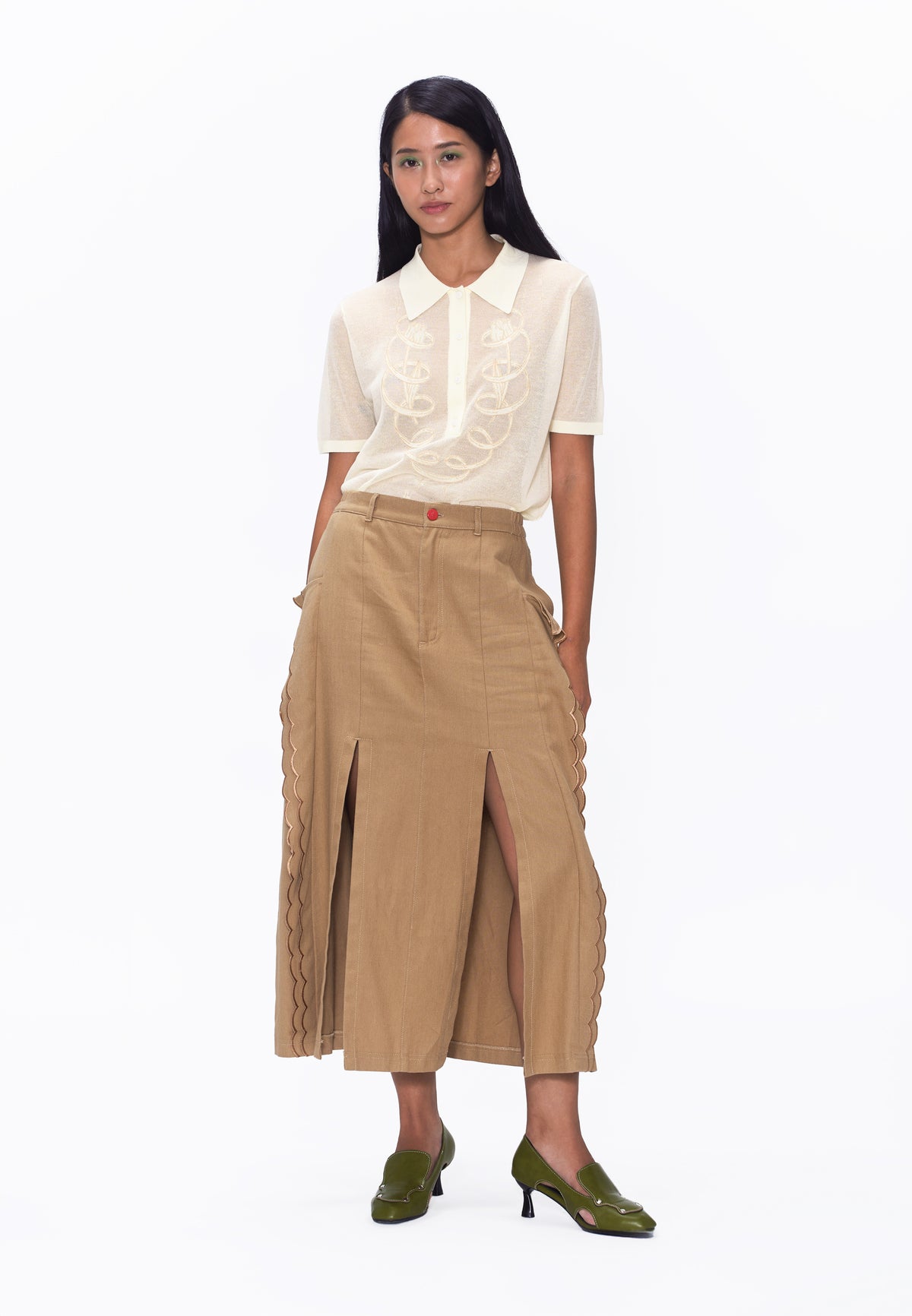 Plains & Prints x Randolf Fins Skirt (Khaki)