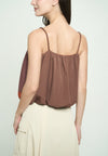 Gabriele Sleeveless Top (Spot Print Brown)