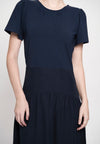 Gaia Short Sleeve Dress (Navy)