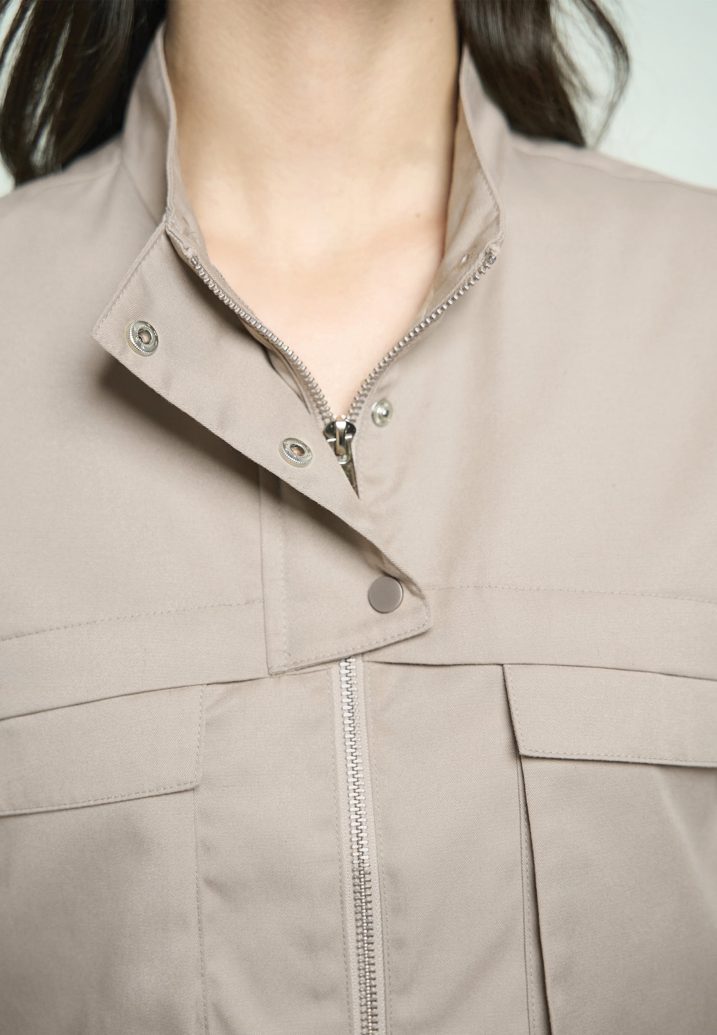 Gaile Short Sleeve Top (Taupe)