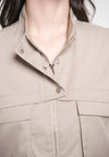Gaile Short Sleeve Top (Taupe)