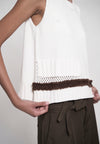 Genra Sleeveless Top (Spot Print Offwhite)