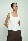 Gentry Sleeveless Top (Offwhite)